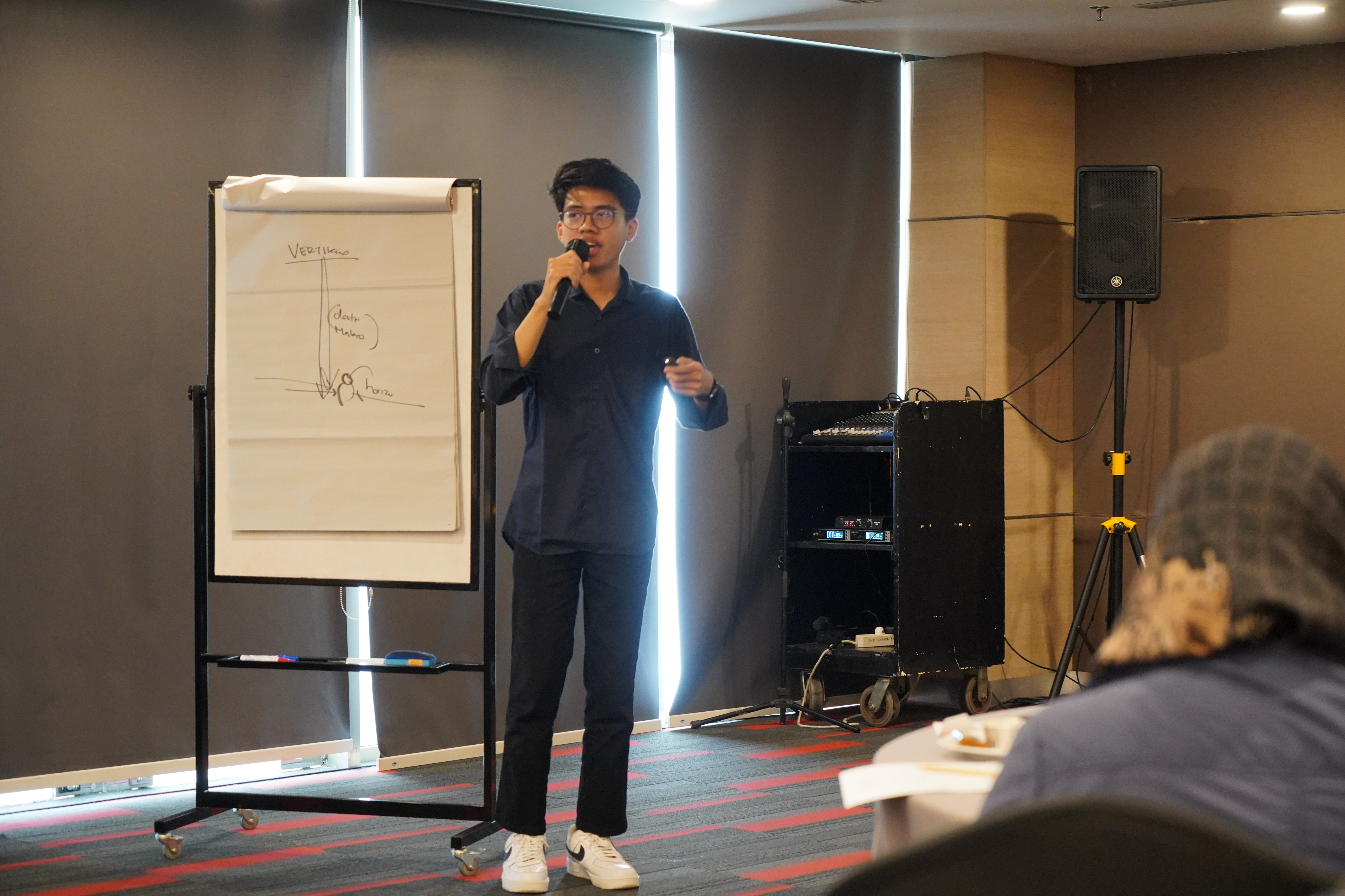 Raihan facilitating a workshop
